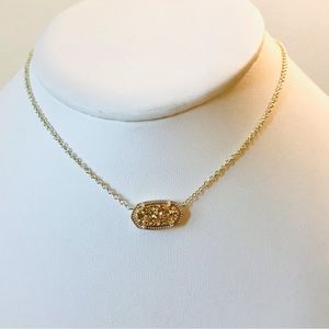 Kendra Scott Elisa gold drusy pendant necklace Gold Plated